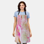 Marmor Rosa Schwarz Gold Schürze (Getragen)