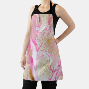 Marmor Rosa Schwarz Gold Schürze