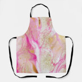 Marmor Rosa Schwarz Gold Schürze (Vorderseite)