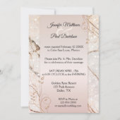 Marmor Rose Gold Floral Post Hochzeit Einladung (Vorderseite)