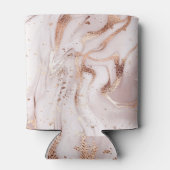 Marmor Rose Gold: flüssig Abstrakt. Dosenkühler (Rückseite)