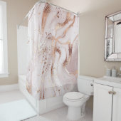Marmor Rose Gold: flüssig Abstrakt. Duschvorhang (Beispiel)