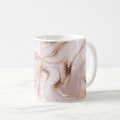 Marmor Rose Gold: flüssig Abstrakt. Kaffeetasse (VorderseiteRechts)