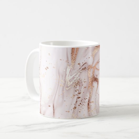 Marmor Rose Gold: flüssig Abstrakt. Kaffeetasse (Vorderseite Links)