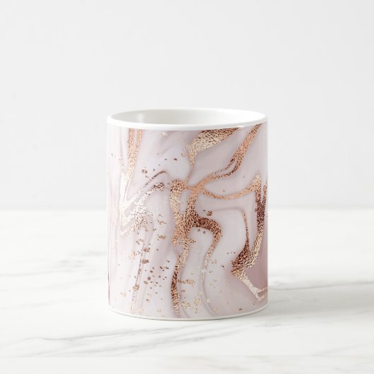 Marmor Rose Gold: flüssig Abstrakt. Kaffeetasse (Mittel)