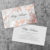 Marmor Rose Gold Foil Luxe Ästhetik Visitenkarte