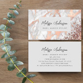 Marmor Rose Gold Foil Luxe Ästhetik Visitenkarte