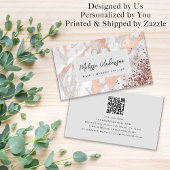 Marmor Rose Gold Foil Luxe Ästhetik Visitenkarte