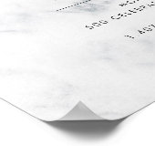 Marmor & Rose Gold Friseur Wiedereröffnung Poster (Ecke)