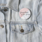 Marmor & Rose Gold Glitzer Oma des Raumes Button (Beispiel)