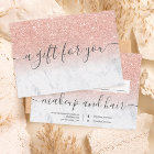 Marmor Rose Gold Glitzer ombre Geschenkgutschein