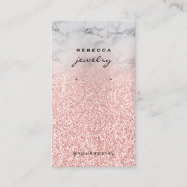 Marmor Rose Gold Glitzer Verdienen Grafikkarte Visitenkarte