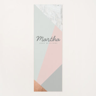 Marmor, Rose Gold, Grau und Rosa-Yogamat Yogamatte