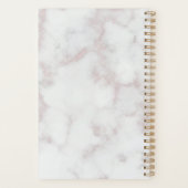 Marmor & Rose Gold Lashes & Brows Beauty Logo Planer (Rückseite)