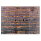 Marmor Rose Gold lila Name Moderne Schneidebrett (Vorderseite)