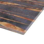 Marmor Rose Gold lila Name Moderne Schneidebrett (Ecke)