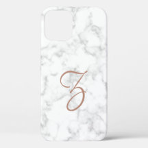 Marmor Rose Gold Monogram Moderne Elegant