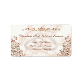 Marmor Rose Gold Rings Eleganter Hochzeitversand Adressaufkleber