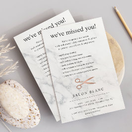 Marmor & Rose Gold Salon Business Wiedereröffnung Flyer