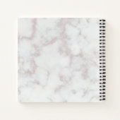 Marmor & Rose Gold Scissors Haarsalon Logo Notizblock (Rückseite)