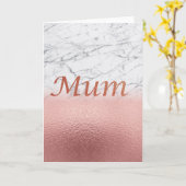 Marmor Rose Goldfolie Mauerart Karte (Gelbe Blume)