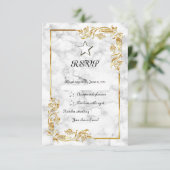 Marmor RSVP Karte (Stehend Vorderseite)