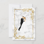 Marmor RSVP Karte (Rückseite)