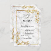 Marmor RSVP Karte (Vorne/Hinten)