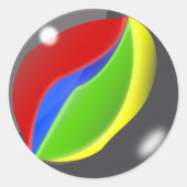 Marmor Runder Aufkleber (Vorderseite)