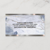 Marmor | Schere | Ledermetallschneide Visitenkarte (Rückseite)