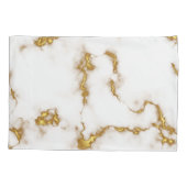 Marmor Schönes Gold Elegantes Mongramm Kissenbezug (Rückseite)
