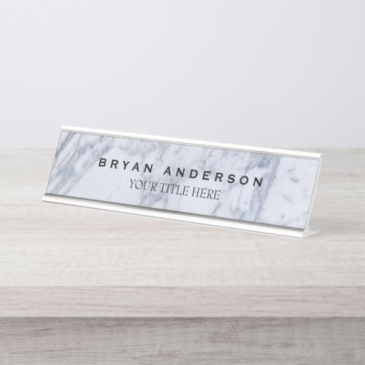 Marmor Schreibtischnamensplakette (Vorderseite )