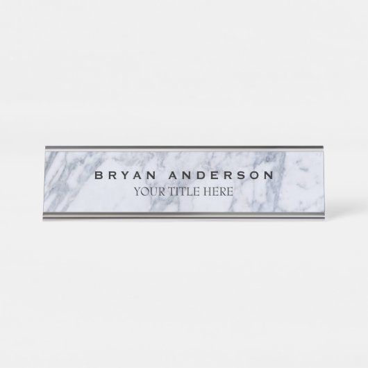 Marmor Schreibtischnamensplakette (Vorderseite )