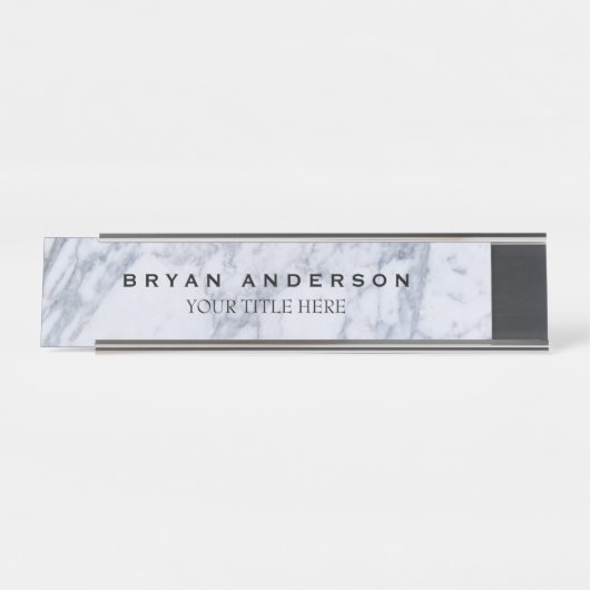 Marmor Schreibtischnamensplakette (Vorderseite )