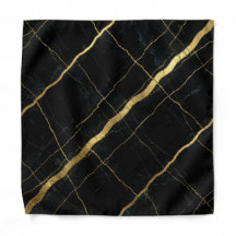 Marmor-Schwarz-Gold-Luxus-Einecktuch