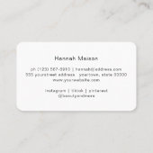 Marmor, Schwarz-Gold, Salon Loyalität Visitenkarte (Rückseite)