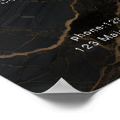 Marmor, Schwarz-Gold, Salon Poster (Ecke)