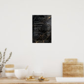 Marmor, Schwarz-Gold, Salon Poster (Küche)