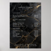 Marmor, Schwarz-Gold, Salon Poster (Vorne)