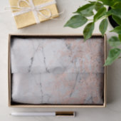 Marmor Silber & Roségold Monogramm Buchstabe Initi Seidenpapier (Geschenk)