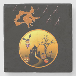 Marmor Stein Untersetzer Halloween