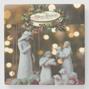 Marmor Stein Untersetzer Weihnachten