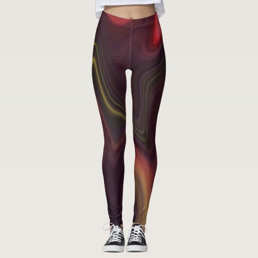 Marmor-Stil-Fluss Leggings (Vorderseite)