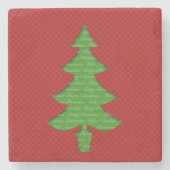 Marmor Stone Coaster - Weihnachtsbaum Steinuntersetzer (Vorderseite)