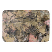 Marmor Swirl Abstrakte Gold Rose Rosa Schwarz Mode Badematte (Vorderseite)