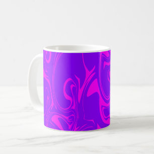 Marmor Swirl Textur - Dunkler und heller Lila Ton Kaffeetasse