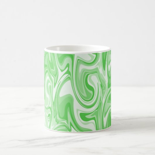 Marmor Swirl Textur - Grüne Töne Kaffeetasse (Mittel)