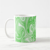 Marmor Swirl Textur - Grüne Töne Kaffeetasse (Links)