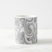 Marmor Swirl Textur - Silbertöne Kaffeetasse (Mittel)