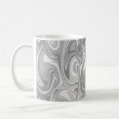 Marmor Swirl Textur - Silbertöne Kaffeetasse (Links)
